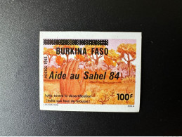 Burkina Faso 1984 Mi. C975 ND IMPERF Variété Couleur 2 - Aide Au Sahel Surchargé Overprint Lutte Désertification Feux - Burkina Faso (1984-...)