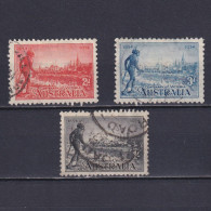 AUSTRALIA 1934, SG# 147-149, CV £26, Tribesman, Perf 10½ (1sh-11½), Used - Usati