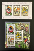 Burundi 2014 / 2015 Mi. 3567 - 3569 ND IMPERF Oiseaux Fleurs Vögel Birds Flowers Blumen - Neufs