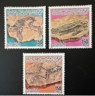 Libye Libya 1985 Mi. 1478 - 1480 Libyan Fossils Fossilien Fossiles RARE SCARCE - Libye