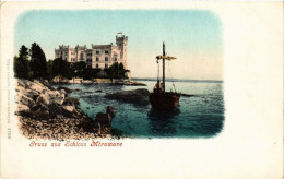 Delcampe - CPA Gruss Aus Schloss MIRAMARE ITALY (396742) - Trieste (Triest)