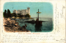 Delcampe - CPA Gruss Aus Schloss MIRAMARE ITALY (543852) - Trieste (Triest)