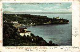 Delcampe - CPA Gruss Aus MIRAMAR, Hotel Grignano ITALY (543706) - Trieste (Triest)