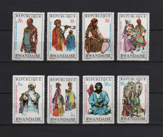 Belgisch Congo Belge - Rwanda 1970 N° 346/353 MNH Complete Set National Costumes C6.50Eu - Neufs