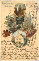 Meissen Gruss Aus Dem Winkelkrug - Litho - Meissen