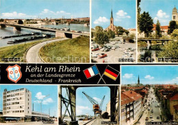 Kehl Rhein Europabruecke Marktplatz Stadtweiher Bahnhof Rheinhafen Hauptstrasse - Kehl
