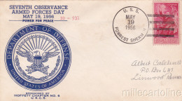 * U.S.A. COVER - Navy - Armed Forces Day, U.S.S.Forrest Sherman - First Day 1956 - 1951-1960