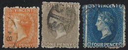1881 ST. VINCENT - SG N. 36/38 3 Valori  USATI - Other & Unclassified