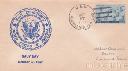 * U.S.A. COVER - Navy - Navy Department, U.S.S.Mispillion - First Day 1947 - 1941-1950