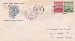 * U.S.A. COVER - Navy - Marine Corps, Norfolk Marine Barracks 1941 - 1941-1950