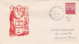 * U.S.A. COVER - Navy - United We Stand, Boston Navy Yard 1941 - 1941-1950