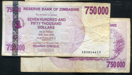 Zimbabwe,P52,750000 Dollar,animal  2008 F - Zimbabwe