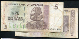 Zimbabwe , P66 , 5-Dollar , 2007 F - Zimbabwe