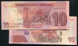 ZIMBABWE , P103 Animal , 10-Dollar , 2020,UNC - Zimbabwe