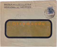 ENVELOPE SOBRE BANCO DE LA REPUBLICA ORIENTAL DEL URUGUAY 1932 POSTMARK MONTEVIDEO - Uruguay