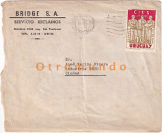 ENVELOPE SOBRE BRIDGE S.A. SERVICIO RECLAMOS MONTEVIDEO URUGUAY 1961 - Uruguay