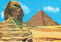EGYPTE GIZEH LA GRANDE SPHINX ET PYRAMIDE DE CHEOPS - Gizeh