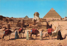 EGYPTE GIZEH LA SPHINX ET LES PYRAMIDES DE CHEOPS ET CHEPHREN - Gizeh