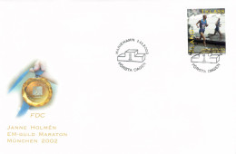 Aland FDC 2002 Janne Sven-Åke Holmén, A Finnish Former Long-distance Runner. Holmén's Biggest Achievement Was Winning Th - Athletics