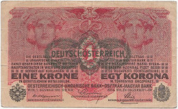 Oostenrijk-Hongarije 1916. Eine Krone / Egy Korona. Oesterreichisch-Ungarische Bank - Austria