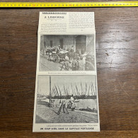 1911 PATI A LISBONNE Cavalerie Portugaise Protégeant Un Marchand De Charbon Quais Surveillés - Collections