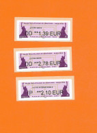 3 Vignette Lisa BROTHER 2025 ATM Frama Cinderella SALON PRINTEMPS CNEP MNH Atm Frama Cinderella Label REPUBLIQUE - 2010-... Illustrated Franking Labels