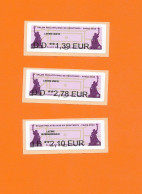 RARE 3 Vignette Lisa NABANCO 2025 ATM Frama Cinderella SALON PRINTEMPS CNEP MNH Atm Frama Cinderella Label REPUBLIQUE - 2010-... Illustrated Franking Labels