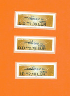3 Vignette Lisa NABANCO 2025 ATM Frama Cinderella FABRIQUE DU TEMPS MNH Atm Frama Cinderella Label MUSEE POSTE HORLOGE - 2010-... Illustrated Franking Labels