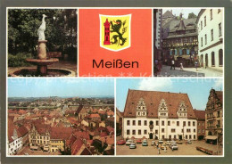 Meissen Elbe Sachsen Kaendlerbrunnen Gaststaaette Vincenz Richter Markt Rathaus - Meissen