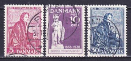 1938. Denmark. B.Thorvaldsen. Used. Mi. Nr. 247-49 - Used Stamps