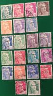 FRANCIA  1948-1954 MARIANNE DE GANDON 21 VALORI DIVERSI - 1876-1878 Sage (Typ I)