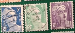 FRANCIA  1948-1954 MARIANNE DE GANDON YT 719B-719-883 - 1876-1878 Sage (Typ I)