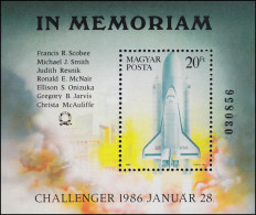 Block 182B Explosion Der Raumfähre CHALLENGER 1986, Block Ungezähnt ** - Altri & Non Classificati
