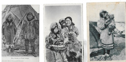 Lot De 3 Cartes Postales Anciennes Esquimaux D'ALASKA. - 5 - 99 Cartoline