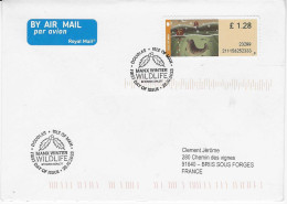 Vignette D'affranchissement De Bureau De Poste Acon - Phoque - FDC - Man (Ile De)