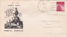 * U.S.A. COVER 1946 - Navy - U.S.S.Dupont, Last Day Postal Service - 1941-1950