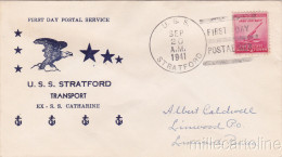 * U.S.A. COVER 1941 - Navy - First Day Postal Service, U.S.S.Stratford - 1941-1950
