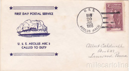 * U.S.A. COVER 1955 - Navy - U.S.S.Aeolus, First Day Postal Service - 1951-1960