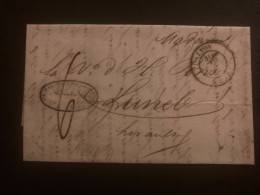 LETTRE (PLI GARCIN NOALLY) OBL.30 NOV 1838 LYON (68) + TAXE + LUNEL (33) - Non Classés