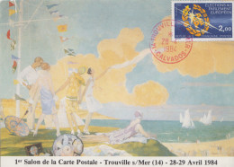 Carte  Postale   FRANCE   1er  Salon  De   La   Carte  Postale   TROUVILLE   1984 - Collector Fairs & Bourses