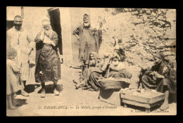 JUDAISME - CASABLANCA - LE MELLAH - GROUPE D'ISRAELITES - VOIR ETAT - Judaika