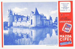 Buvard 20.7 X 13.5 La Pile MAZDA éclairage Portatif N° 19 Château Du Plessis-Bourré  Ecuille Maine Et Loire XV° Siècle - Electricity & Gas