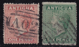 1867 ANTIGUA - SG N. 7 + N. 9 USED - Other & Unclassified