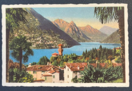 CPSM  - SUISSE - Lugano Paradiso E Sfondo Di Porlezza - Paradiso