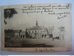 Cpa Denain Hôtel De Ville Edit. E. Cambay Circulée 1902 (705) - Denain