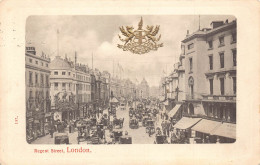 A741 England Regent Street London Carriages Vintage Postcard - Autres & Non Classés
