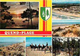 80 - Quend Plage Les Pins - Multivues - Plage - Chevaux - Blasons - Flamme Postale - CPM - Voir Scans Recto-Verso - Quend