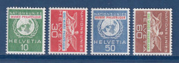 Suisse - Service - YT N° 430 à 433 ** - Neuf Sans Charnière - 1962 - Dienstmarken