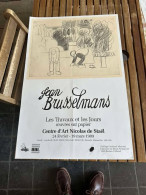 Affiche Jean Brusselmans 1989 Centre D'art Nicolas De Stael Braine L'alleud - Altri & Non Classificati