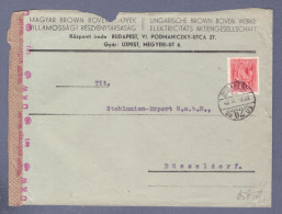 OKW ZENSUR - CENSURA - MAGYARORSZAG - HUNGARY -  UNGARN - BUDAPEST 42 X 8  --> DÜSSELDORF  (666GMZ-102) - Briefe U. Dokumente